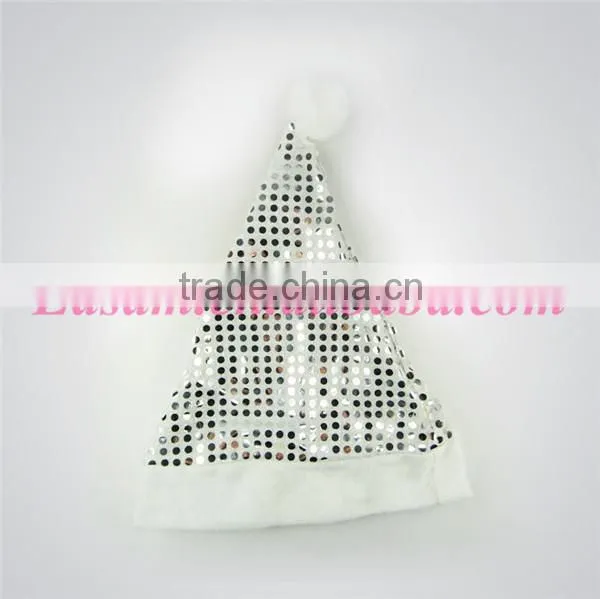 Decorations xmas colorful funny Sequins christmas santa hats