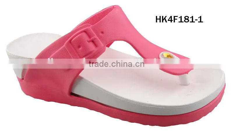 eva injection women wedge flip flops,more color eva flip flop for women,simple design high eva shoes for women