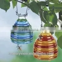 Glass painting flowers wasp trap insect catcher