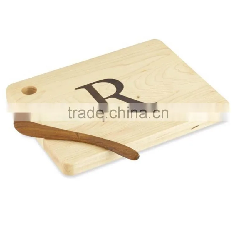 letter bamboo cutting board