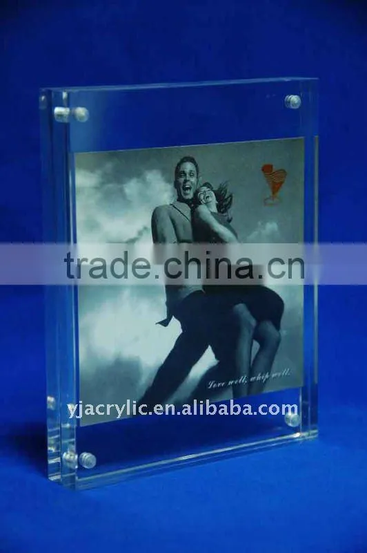 Clear wall mounted acrylic photo frame
