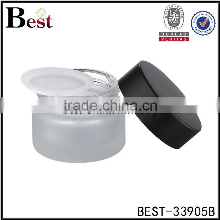 wholesale manufacturer frosted glass jar with tap empty glass jar