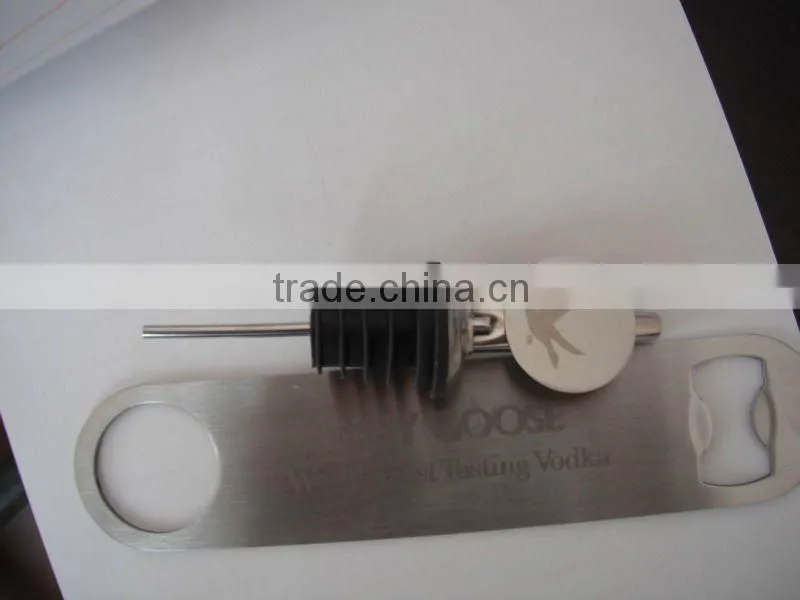 stainless steel wine corkscrew, flat bottle opener