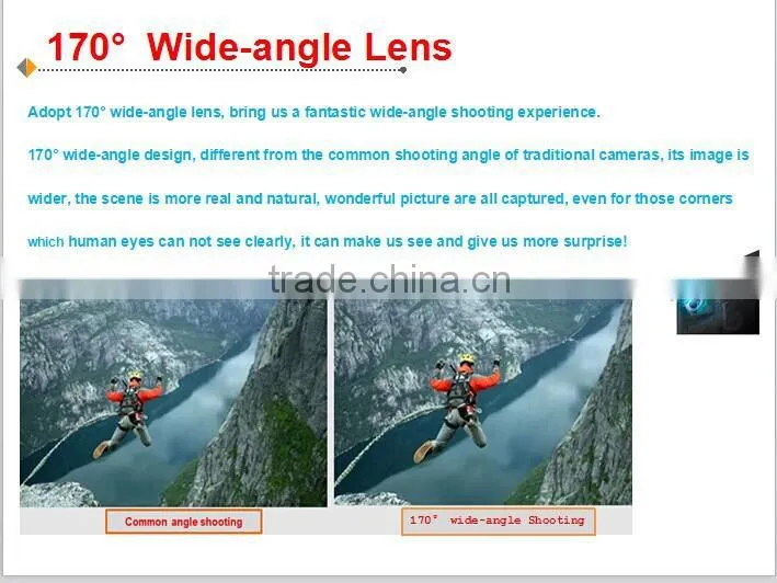 2.0 inch wifi remote 4 K action sport camera support 4096*2160p relosution