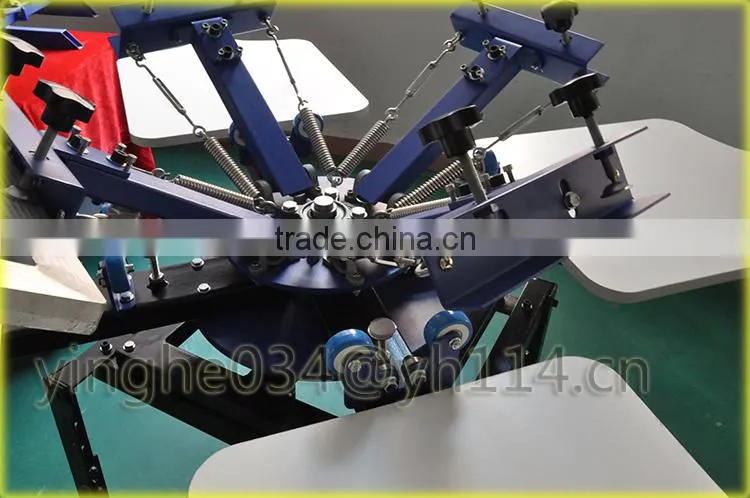 Stable quality Manual Screen Printing Machine 4 Color / 4 stations