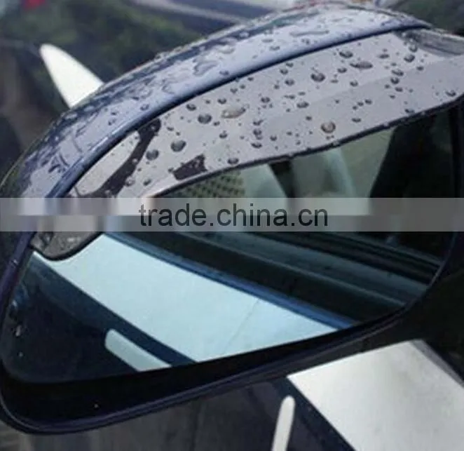 New design Flexible PVC Car Accessories Rearview Mirror Rain Shade Rainproof Blades /Car Back Mirror Eyebrow Rain Cover