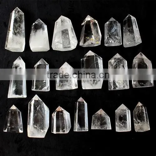 wholesale natural rock clear quartz crystal towers