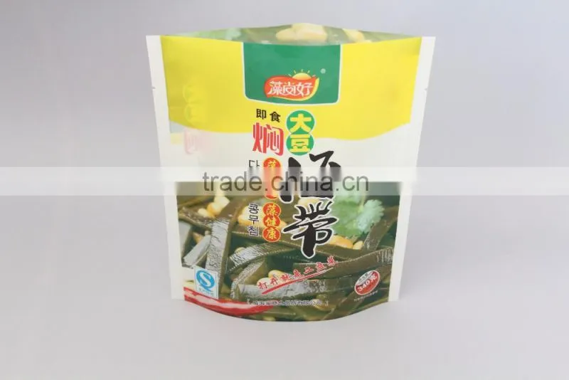 Transparent Window Zipper Stand Up Plastic Cashew Nut Packaging Bag