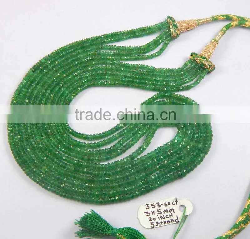 Emerald Gemstone Beads Necklace Precious gift necklace