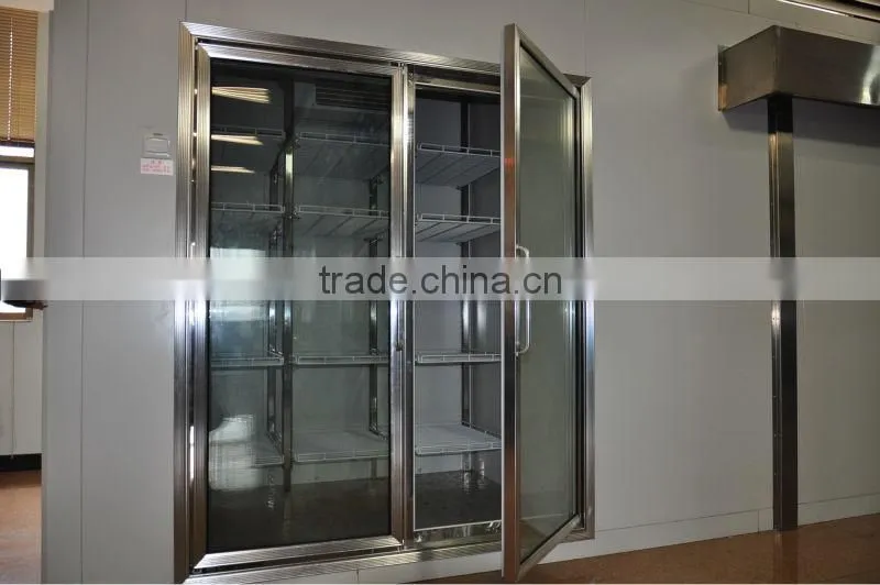 Supermarket glass door cold storage room