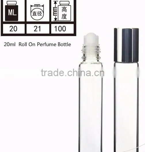 20ml perfume roller ball bottle 20ml roll on bottle glass bottle with any color and size