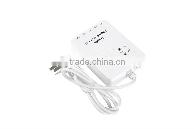 40 Watts 5V / 10A Intelligent multiple 5 port USB charger wall charger