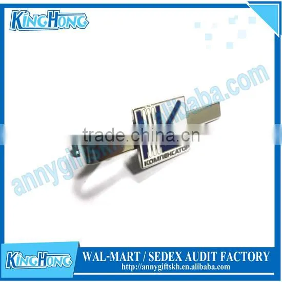 Silver plated small bus metal cheap tie clip