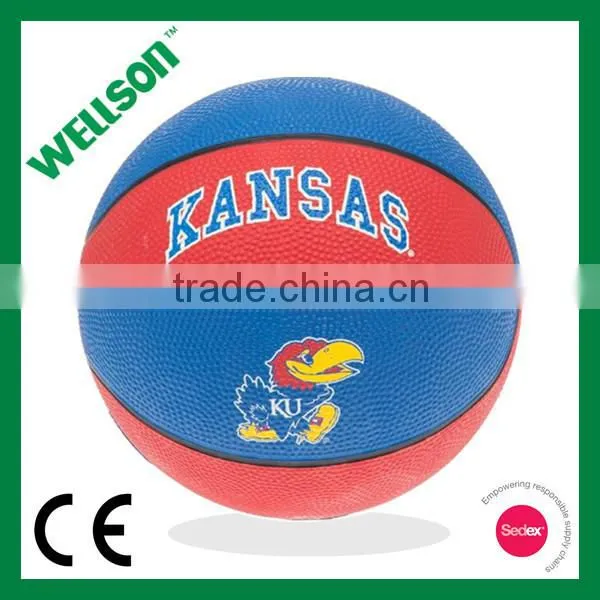 Rubber vulcanized team logo basketball