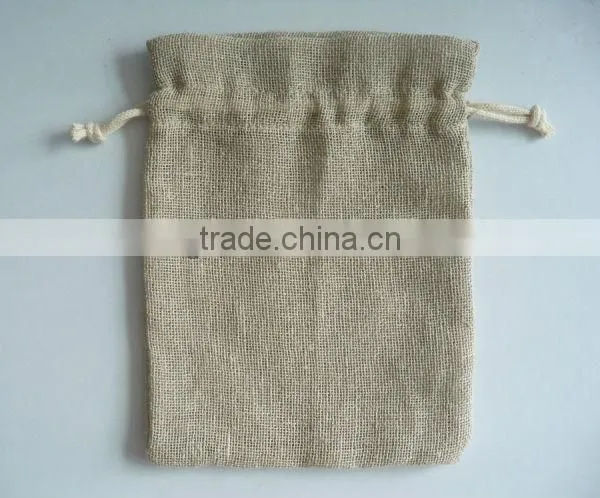 Promotional Nature Cotton linen drawstring pouch
