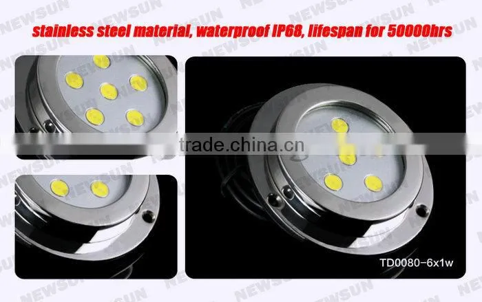 Factory Product 12v Waterproof 6w IP68 LED Pool Light For Yacht