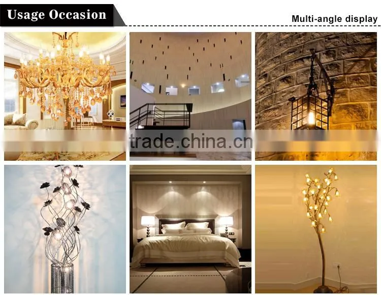High luminous efficiency 100w/lm COB led filament bulbs C35 candle light with CE ROHS certificate