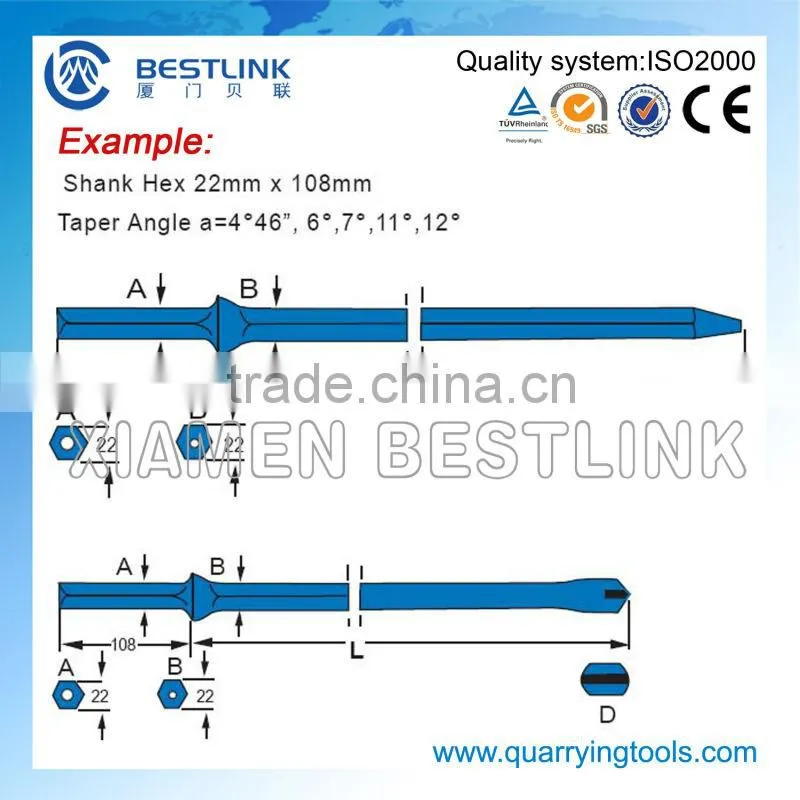 Drill rod for cross bits
