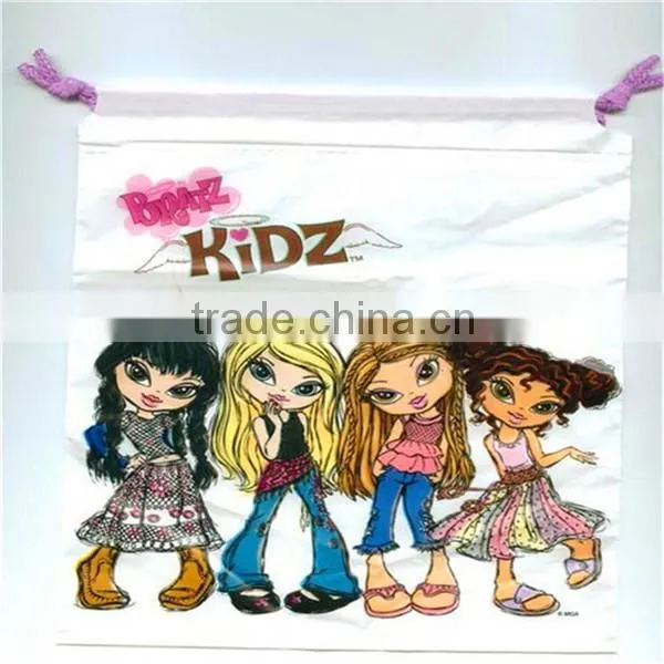 Top popular fashion style eco-friendly palstic cheap drawstring bag