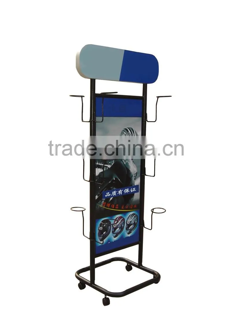Safety Motorcycle Helmet display rack /display stand with hook HSX -121