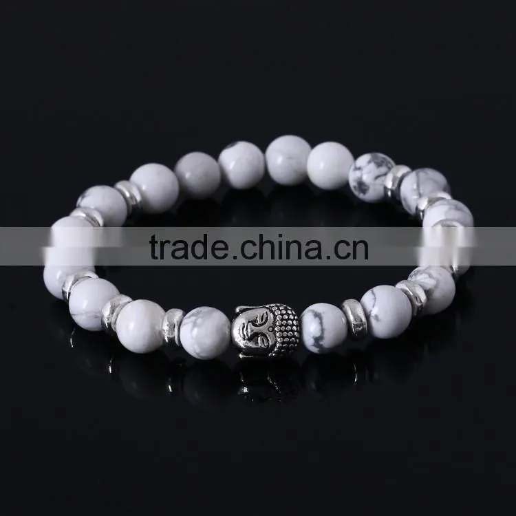 Hot Antique Crystal Rhinestone Leopard Head Lava Stone Buddha Bracelet