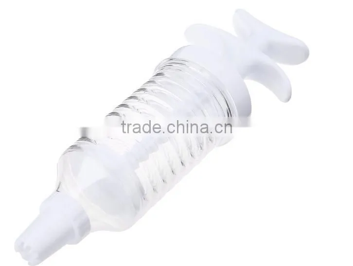 Plastic Cake Decorating Icing Piping Cream Syringe with 8 Nozzle / Piping rob suit