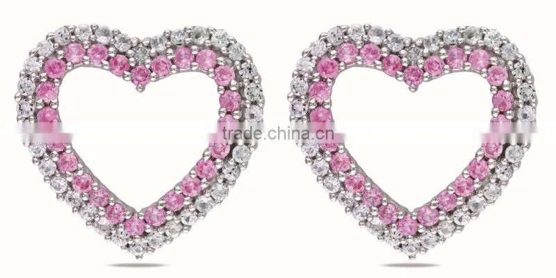 ruby cz couples breakable heart pendant necklace