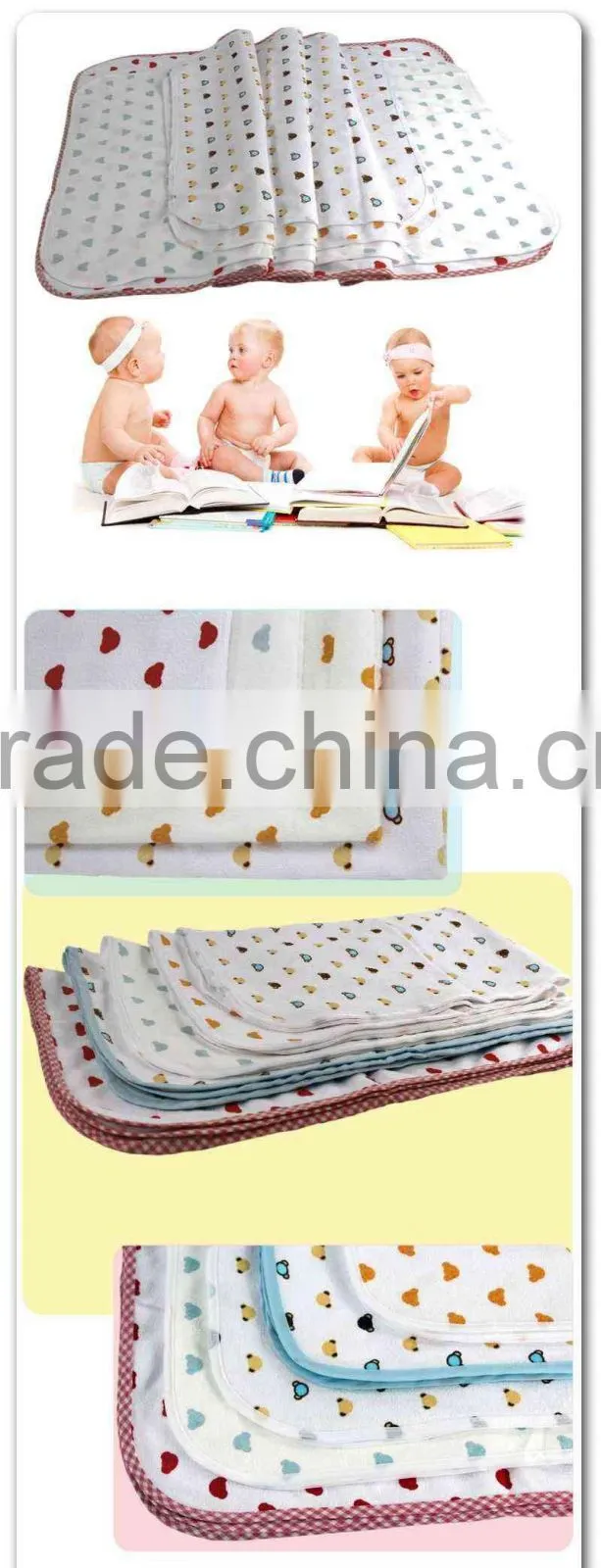 Exquisite Super Soft Travel Waterproof Bamboo Terry Cloth Changing Pad