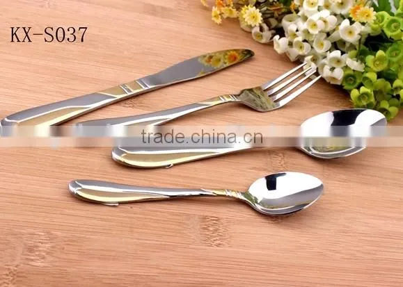 Gold-plated Handle Stainless Steel Cutlery Set Tableware
