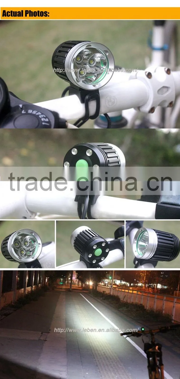 Bicycle accessories led bicycle lights rechargeable cree xml u2 led bike light led flashlight torch with great price