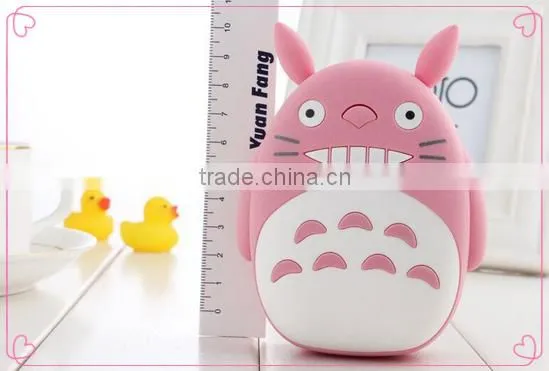 Power supply portable mobile phone animal cartoon usb charger,Totoro portable power bank for mobiles phone