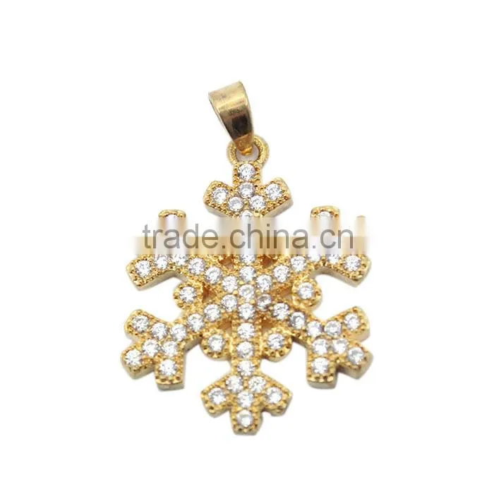 Fashion tiny 925 silver snowflake pendant