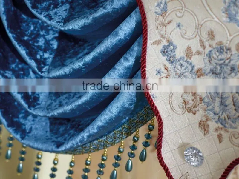 New curtain design 2016 !100% polyester luxury jacquard fabric valance macrame drapery curtain
