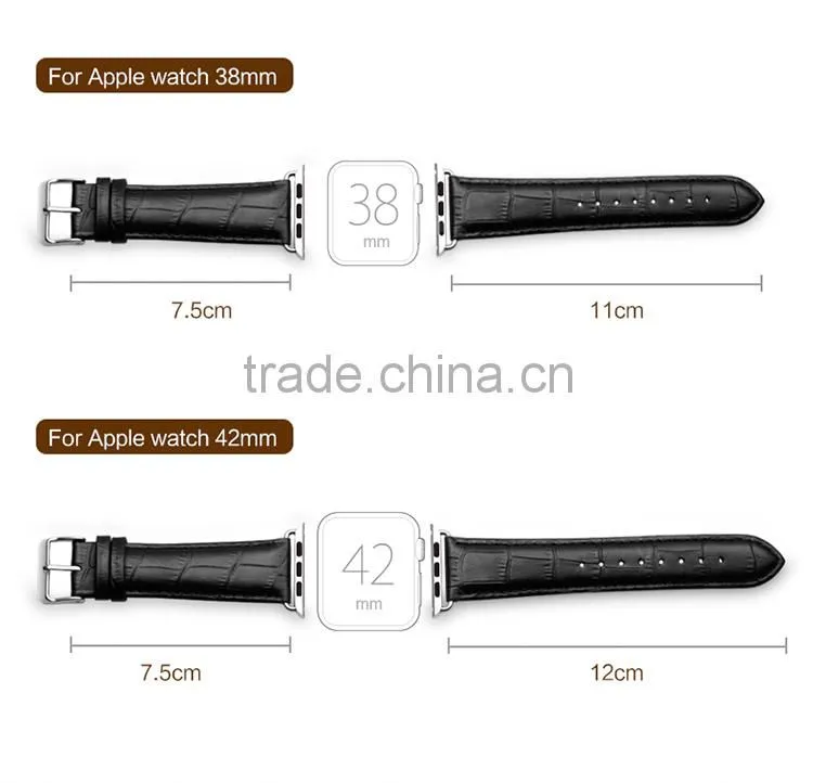 Handmade 100% Crocodile Alligator Genuine Leather for Apple Watch Strap