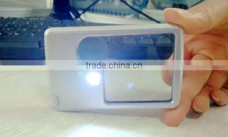 credit card magnifying glass with light /magnifying lamp reading glasses