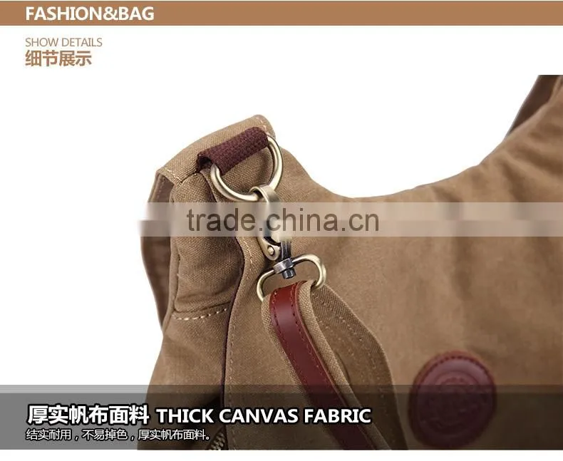 High quality canvas shoulder bag convert to a backpack from a shoulder bag canvas tote bag for girls