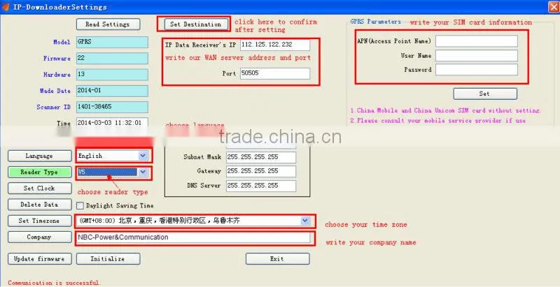 remote wireless transferring IP downloader for patrolling