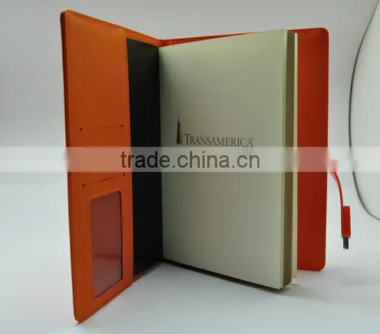 Diary with usb for promotional event embossing your logo on diary usb