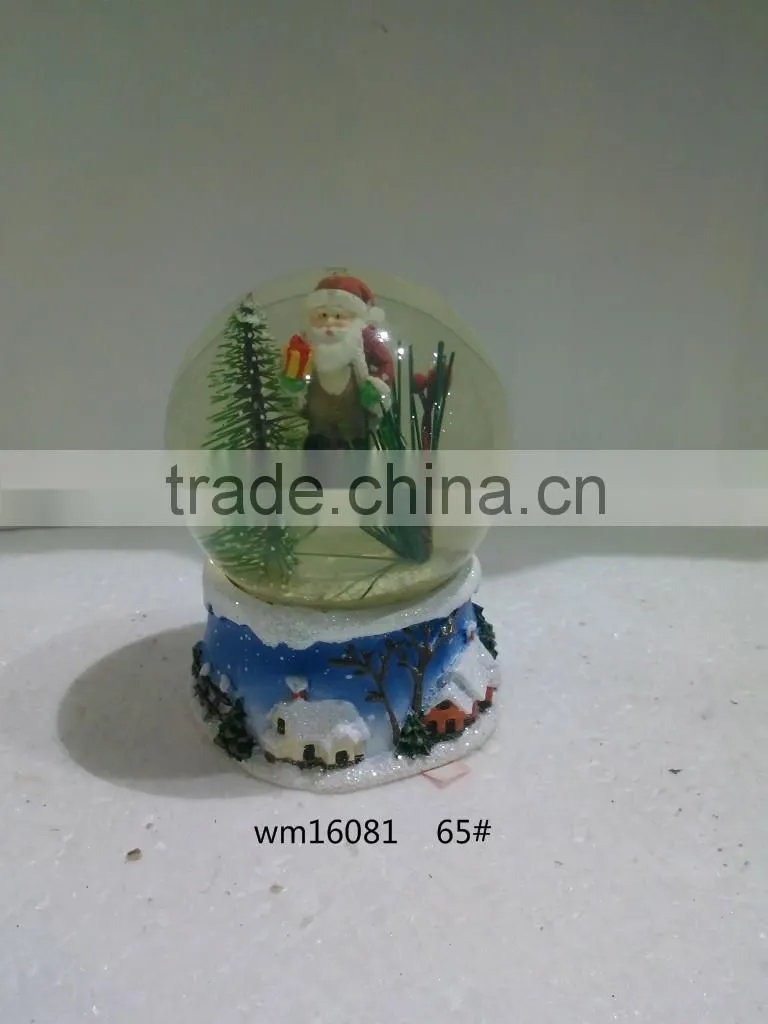 2016 hot sales Christmas snow globe water ball with LED light