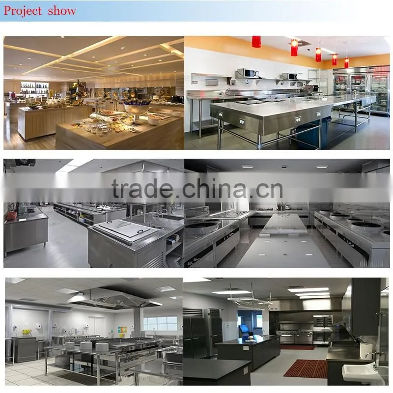 Commercial kitchen stainless steel overshelf of bench