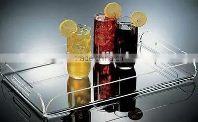 clear acrylic tray with handle