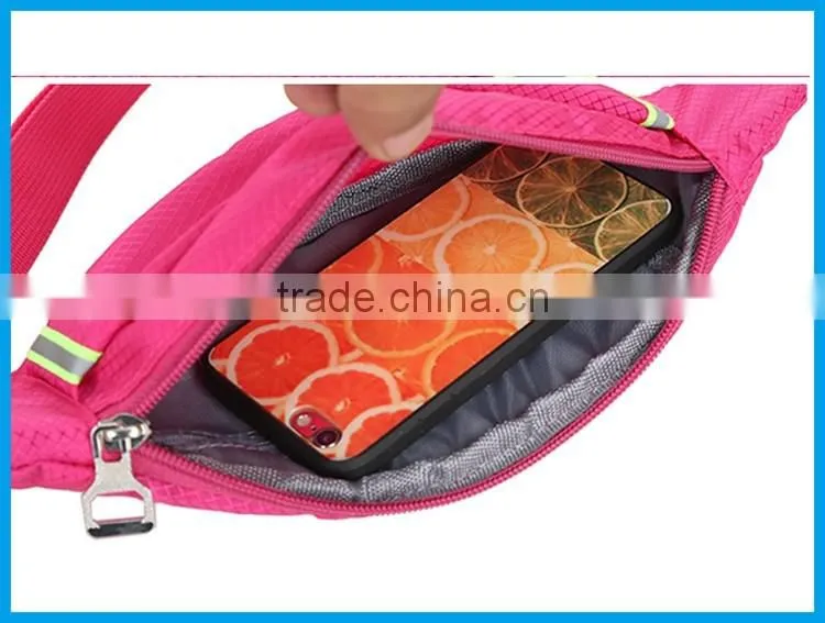 Travel sport running cycling waist bag with led /waist pouch