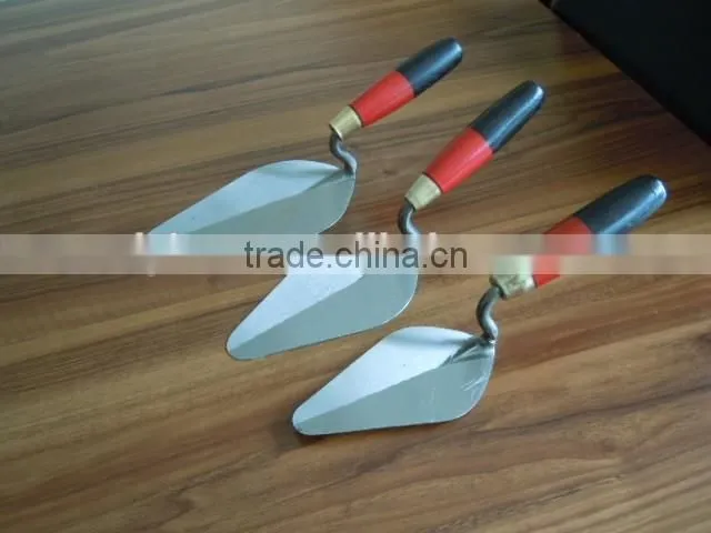fine polished one piece forged trowel with wooden handle ( factory )