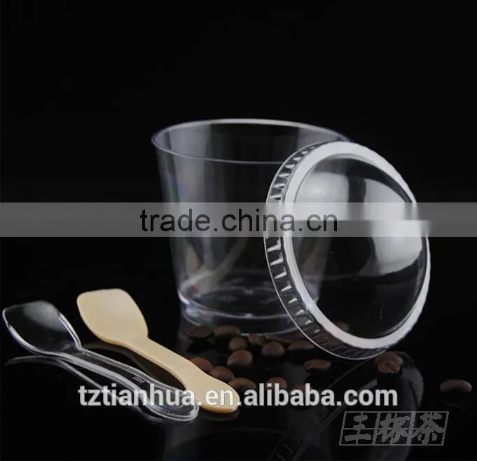 China Manufactory Provide PS Material Blister Process Disposable Plastic Ice Cream Cup Lids
