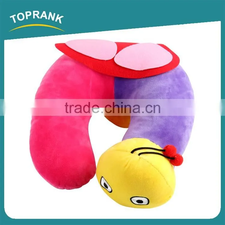 Toprank Wholesale Plush PP Cotton Animal Shaped Memory Foam Neck Pillow,Soft PP Cotton Cartoon U Shape Neck Pillow