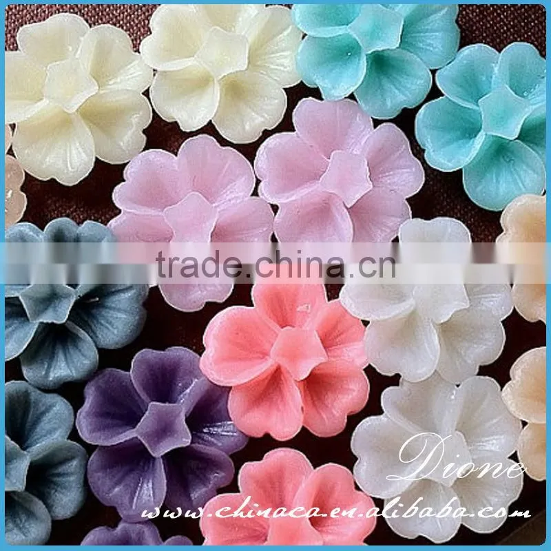 decoration designs decorative artificial colorful small resin flower for crafts