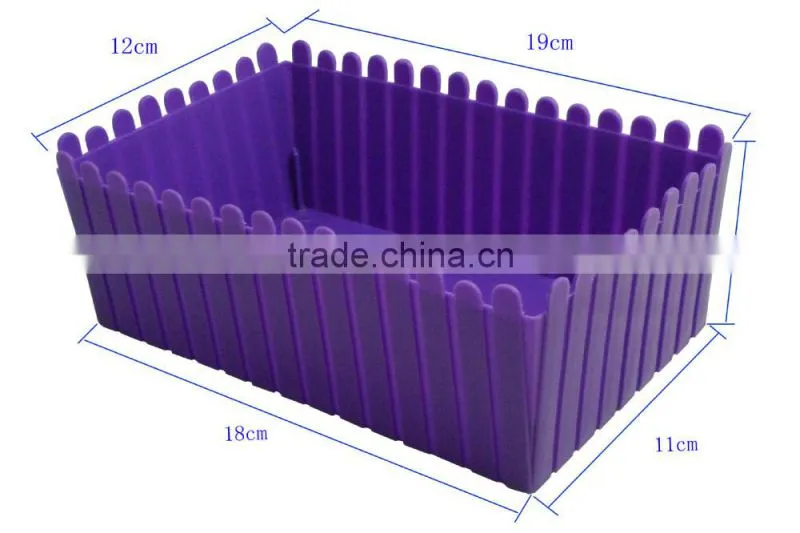 Plastic Picket Fence Planter Yellow