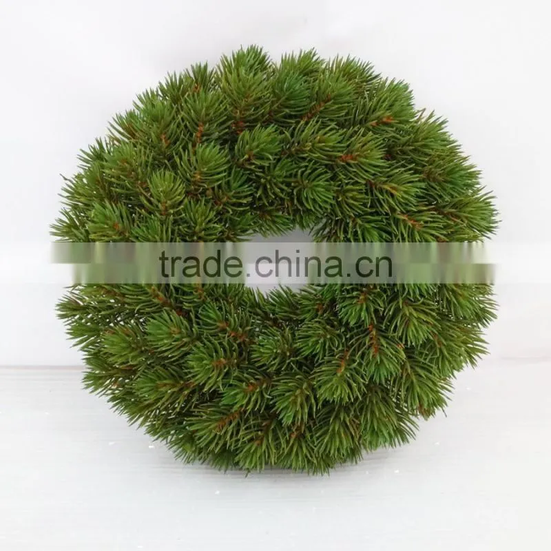 High quality plastic pine wreath for xmas decoration