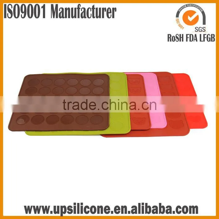 wholesales profession food grade macaron shaped silicone macaron mat