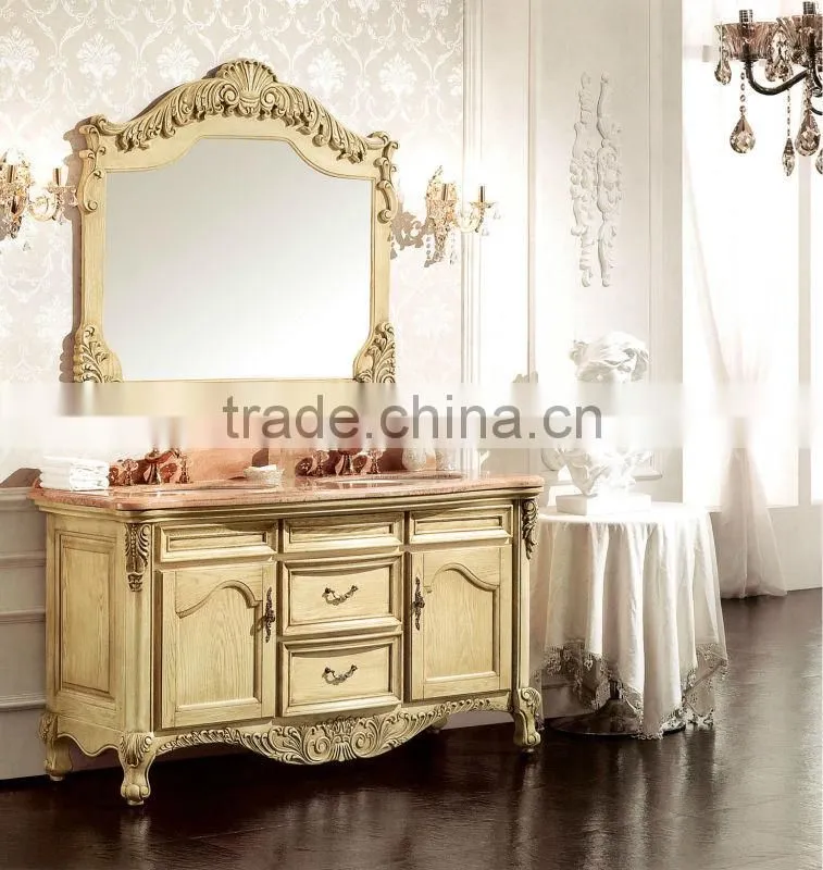 Lastest French Style Vanity Unit Design,Vintage Bathroom Vanities Mirror Cabinet,Beautiful Bathroom Furniture(BF08-4127)
